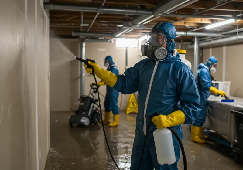 Basement Sanitization and Antimicrobial Treatment process in Lucama, NC